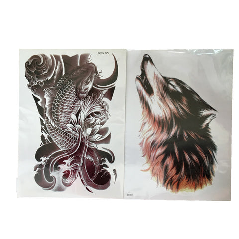 2Pcs Cool Stuff 3D Waterproof Temporary Tattoos