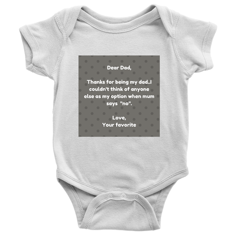 Baby Onesie Fathers day Daddy Present