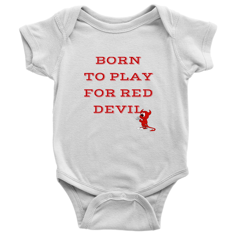 Born To Play For Red Devil Baby Onesie